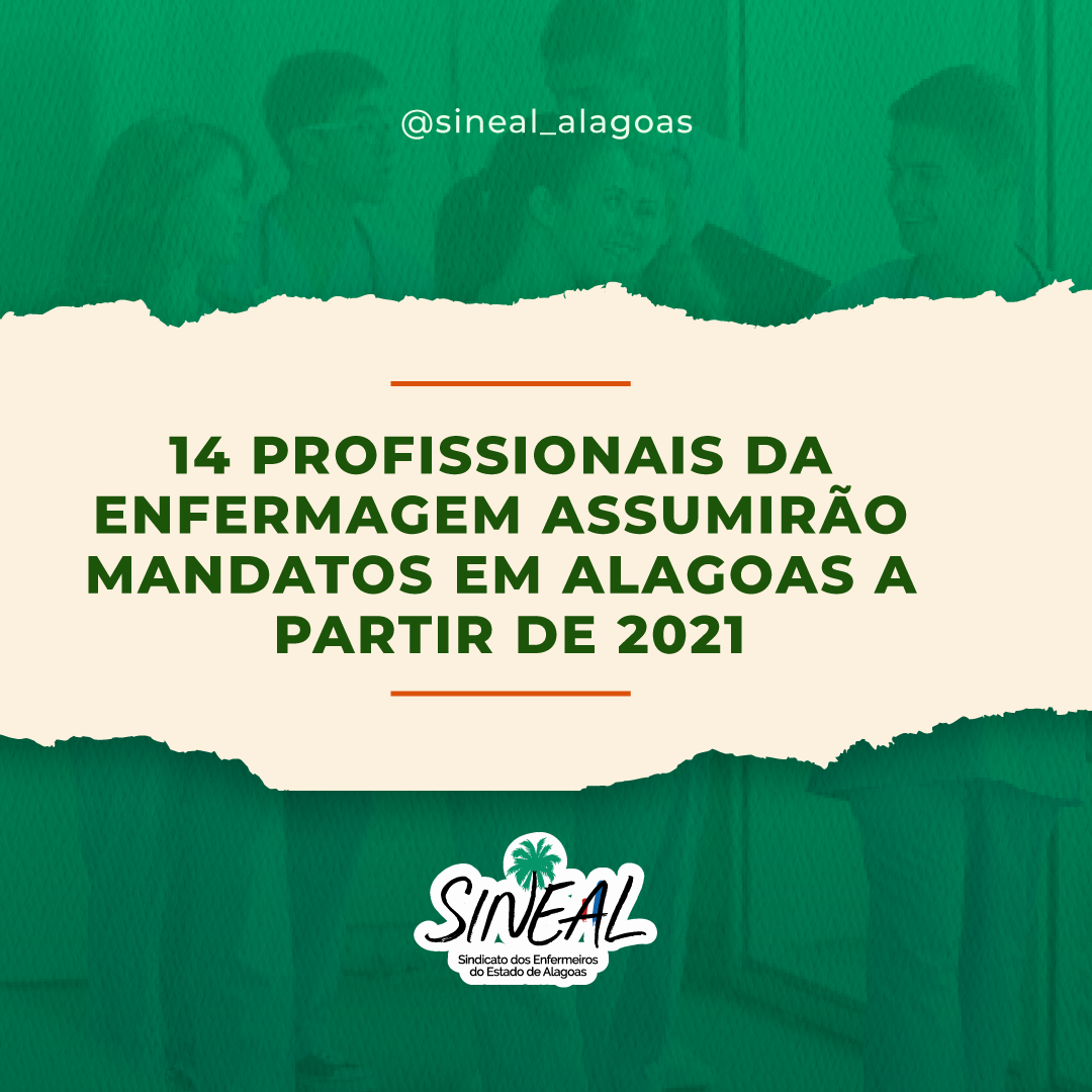 14 profissionais da enfermagem assumirão mandatos em Alagoas a partir de 2021