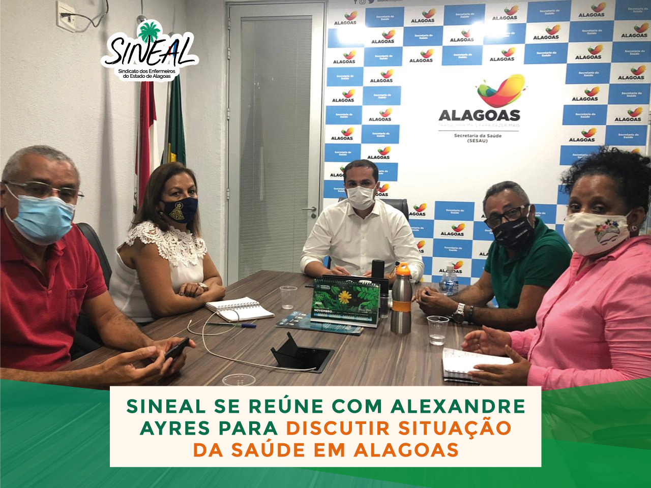Sineal se reúne com Alexandre Ayres para discutir situação da saúde em Alagoas