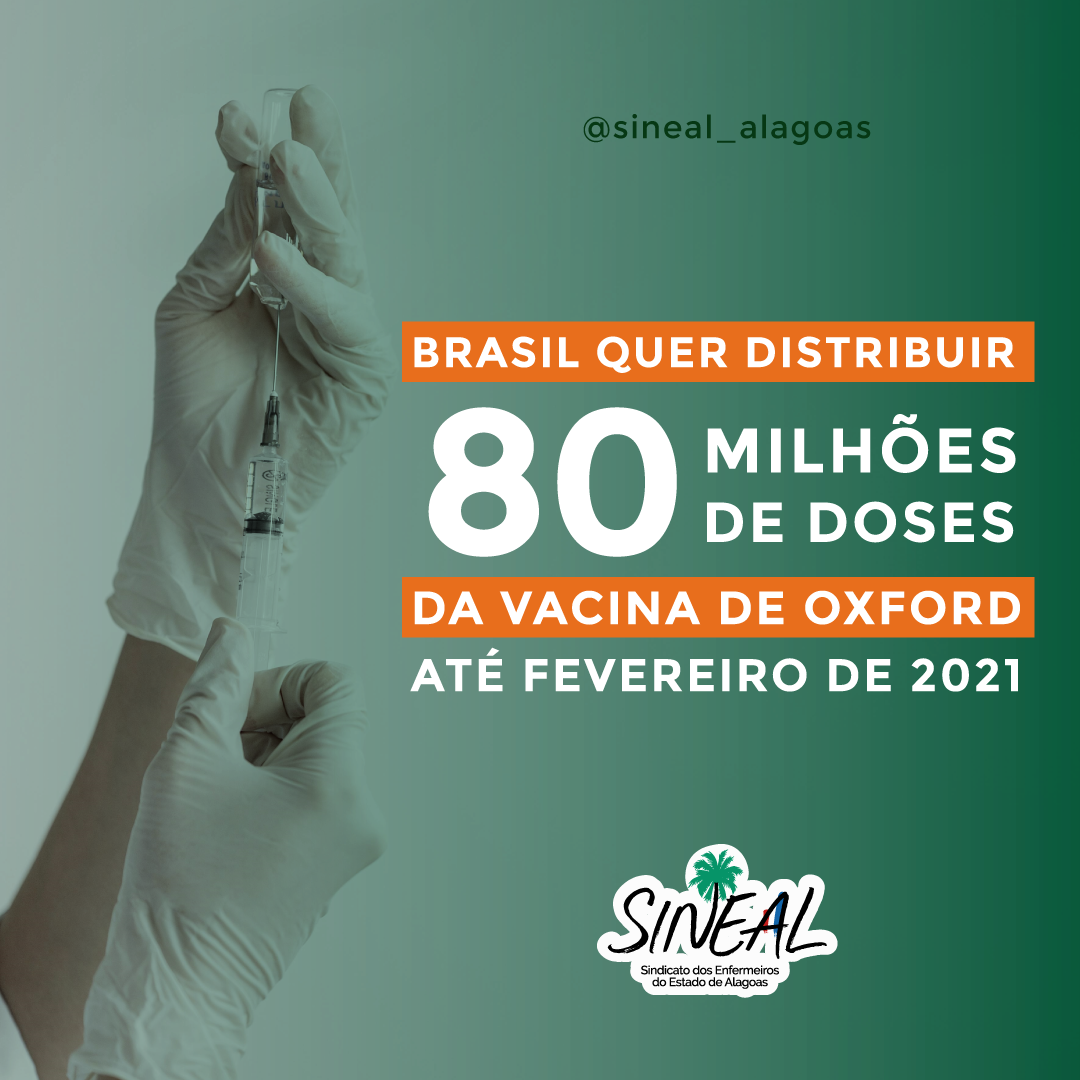 Brasil quer distribuir 80 milhões de doses da vacina de Oxford até fevereiro de 2021